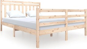 vidaXL tömör fa ágykeret 150 x 200 cm (King Size)