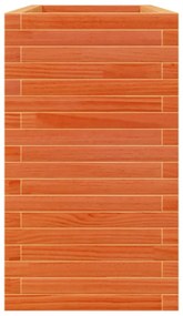 viaszbarna tömör fenyőfa kerti virágtartó 110 x 40 x 68,5 cm