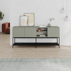 Zöld-fekete komód 180x80x40 cm Amira – Marckeric