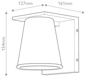 Hinkley HK-HANS-S-BLK -LED Kültéri fali lámpa HANS 1xGU10/8W/230V IP44