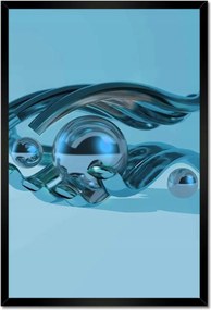 Poszterek keretben 40x60 Kék grafika