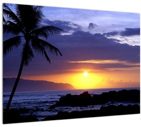 A naplemente képe a tenger felett (üvegen) (70x50 cm)