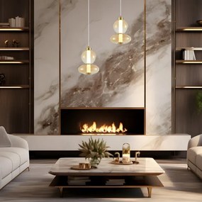 LED Csillár zsinóron DAPHNE LED/12W/230V arany