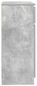 betonszürke szerelt fa tálalószekrény fiókos 71x35x84 cm