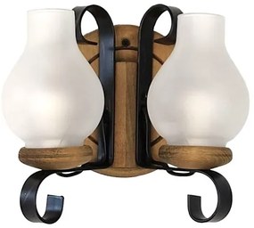 Brilagi - Fali lámpa ROATA APLICA 2xE14/40W/230V bükkfa