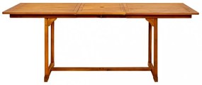 tömör akácfa kerti étkezőasztal (150-200) x 100 x 75 cm