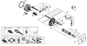 GROHE 29125000 - GROHTHERM SMARTCONTROL termosztátos kádcsaptelep, króm