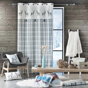 Fehér-kék függöny 140x240 cm Megeve – douceur d'intérieur