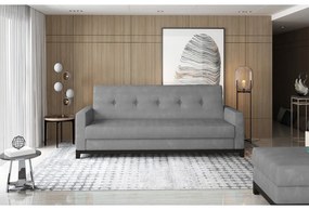 Világosszürke bársony kinyitható-tárolóhelyes kanapé 216 cm Selene – ELTAP