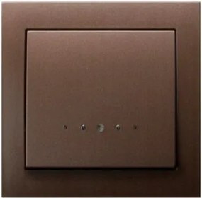 Egykapcsolós világító lámpakapcsoló Kier Ospel barna