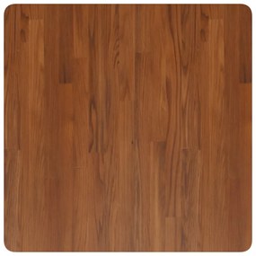 sötétbarna kezelt tömör tölgyfa négyzet asztallap 70x70x4cm