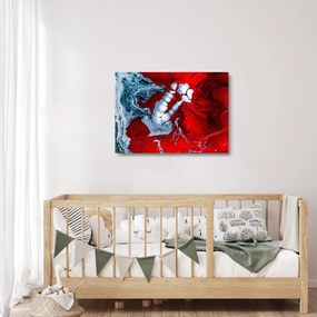Absztrakt foltok képe (üvegen) (70x50 cm)
