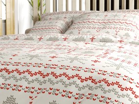 Pamut ágyneműhuzat NORDIC JOY fehér Ágyneműhuzat mérete: 70 x 90 cm | 140 x 200 cm