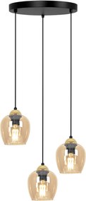 KAJA K-5606 TULA Fekete Színű Függeszték 3xE27 15W IP20