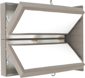 Boxspring típusú ágy 180x200, szürkésbarna taupe, FERATA TV KOMFORT