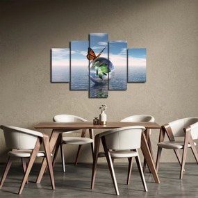 Pillangó képe egy üveggolyón (150x105 cm)
