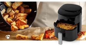 Nedis KAAF160BK - Forró levegős sütő 4,2 l 1300W/230V/240 min