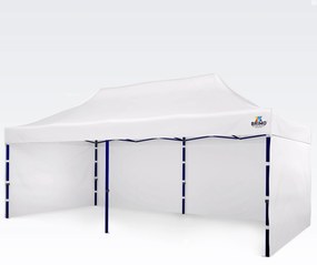 Kerti pavilon 3×6 m – összecsukható 3 fallal | BRIMO® - plusz 3 oldalfal - Fehér