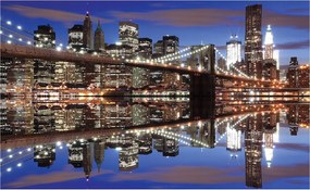 Fotótapéta Brooklyn híd éjszaka New York vinil fények 368x254 +ragasztó