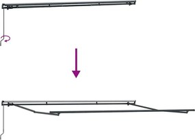 Behúzható napellenző Bézs 400 × 300 cm Poliészter és acél