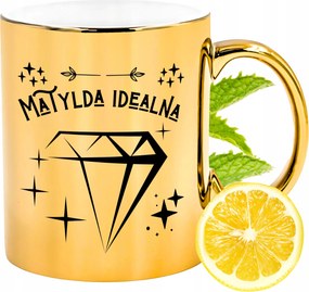 Prémium Arany Csillogó Bögre Matildának Ajándék Nyomtatott Fotóval