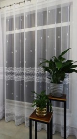 Mg Függöny 35829 Fehér magasság 250cm 0,5m lengyel