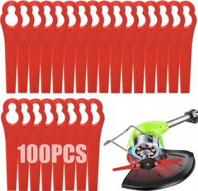 100 Fűszegélynyíró Penge Műanyag Fűnyíró Kés Kerti Fűnyíró