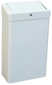 Függesztett szemeteskuka fedővel Stella, 27 l, fehér