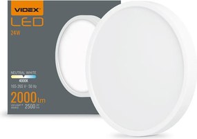 Led panel Falra szerelhetĆ lĂĄmpatest Plafon 24W 2500lm 4000K Semleges FehĂ©r Videx