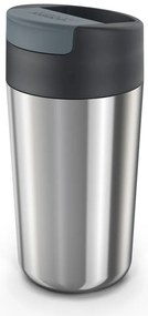 Sötétkék-fényes ezüstszínű utazóbögre 450 ml Sipp – Joseph Joseph