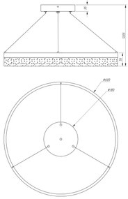 Globo 68225-36 - LED Csillár zsinóron SMITTY 1xLED/36W/230V