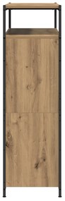 Cipőtartó 4 Tolórekesz Mesterséges tölgy 100x34x112 cm