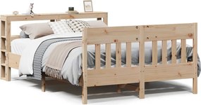 vidaXL tömör fenyőfa ágy matrac nélkül 140 x 190 cm