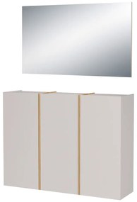 Krémszínű előszoba bútor 138x200x37 cm Libbiano – Germania