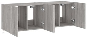 2 db szürke sonoma fali TV-szekrény LED-ekkel 60x35x41 cm