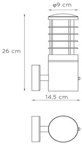 Lucide 14871/01/30 - Kültéri érzékelős lámpa SOLID 1xE27/60W/230V