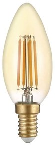 Optonica C35 LED Vintage Filament Gyertya Izzó E14 4W 400lm 2500K meleg fehér arany színű búra 1490