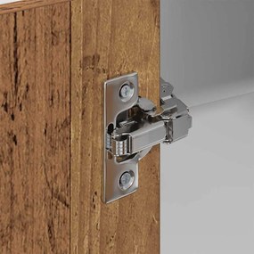 Függő szekrény Riga Régi fa és fehér 57 x 57 x 80 cm Faanyag