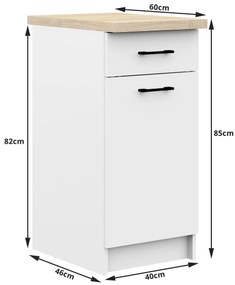 Sarokkonyha 300 cm Ozara III (fehér). Akció -16%. 1069484