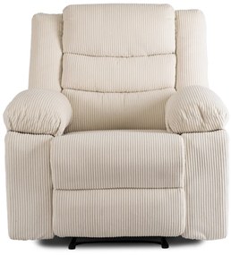 Relaxfotel Bézs Kordbársony Kárpittal. Arturo
