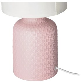 Rózsaszín asztali lámpa textil búrával (magasság 32 cm) Iner – Candellux Lighting
