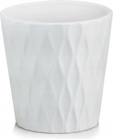 Kerámia Fedő Virágtartó 16 x 16 cm Fehér