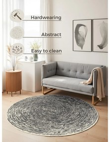 Szürke-krémszínű kerek szőnyeg ø 160 cm Gloria Cavallo – Hanse Home