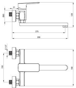 Deante BLO_080M - MARO mosogató csaptelep, fényes króm