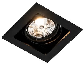 Négyzet alakú süllyesztett reflektor fekete állítható - Artemis 70