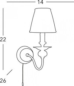 Fali Lámpa Bronz ASCOT KOLARZ 0195-61-4