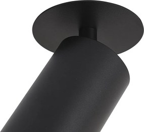 Modern, süllyesztett spotlámpa fekete GU10 50mm IP44 - Chels