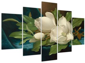 Kép - Martin Johnson Heade, Giant Magnolias on a Blue Velvet Cloth, reprodukciók (150x105 cm)