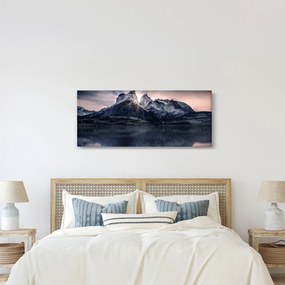 Tó és hegy képe (120x50 cm)