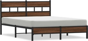 vidaXL barna tölgy színű szerelt fa ágykeret matrac nélkül 160x200 cm